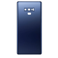 Shop the Back Glass with Camera Lens and Adhesive for Galaxy Note 9 in Ocean Blue, no logo.