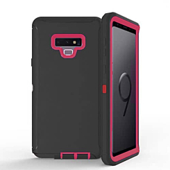 Heavy Duty Case for Galaxy Note 9 (BLACK & HOT PINK) (Only Ground Shipping)