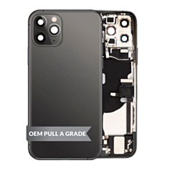 Back Housing Frame with Charging Port Flex & Small Parts for iPhone 11 Pro (SPACE GRAY) (OEM Pull A Grade)