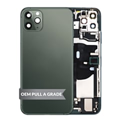 Back Housing Frame with Charging Port Flex & Small Parts for iPhone 11 Pro Max (MIDNIGHT GREEN) (OEM Pull A Grade)