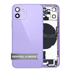 Back Housing Frame with Charging Port Flex & Small Parts for iPhone 12 Min (PURPLE) (OEM Pull A Grade)