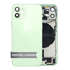 Back Housing Frame with Charging Port Flex & Small Parts for iPhone 12 Mini (International) (GREEN) (OEM Pull A Grade)