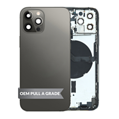 Back Housing Frame with Small Components Pre-Installed for iPhone 12 Pro (GRAPHITE) (International) (OEM Pull A Grade)