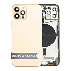 Back Housing Frame with Small Components Pre-Installed for iPhone 12 Pro (GOLD) (International) (OEM Pull A Grade)