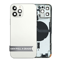 Back Housing Frame with Small Components Pre-Installed for iPhone 12 Pro (SILVER) (International) (OEM Pull A Grade)
