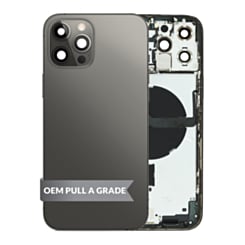 Back Housing Frame with Small Components Pre-Installed for iPhone 12 Pro Max (GRAPHITE) (International) (OEM Pull A Grade)