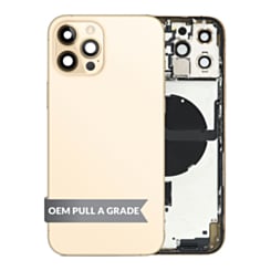 Back Housing Frame with Small Components Pre-Installed for iPhone 12 Pro Max (GOLD) (International) (OEM Pull A Grade)