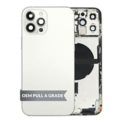 Back Housing Frame with Small Components Pre-Installed for iPhone 12 Pro Max (SILVER) (International