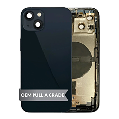 Shop the Back Housing Frame with Small Components Pre-Installed for iPhone 13 MIDNIGHT US Version OEM Pull A Grade.

