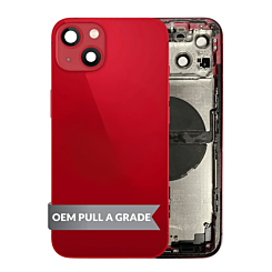 Stock up on the Back Housing Frame with Small Components Pre-Installed for iPhone 13 RED US Version OEM Pull A Grade.

