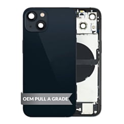 Back Housing Frame with Charging Port Flex & Small Parts for iPhone 13 (BLACK) (International) (OEM Pull A Grade)