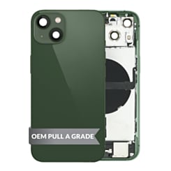 Back Housing Frame with Charging Port Flex & Small Parts for iPhone 13 (GREEN) (International) (OEM Pull A Grade)