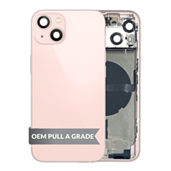 Grab the wholesale deals on the Housing Frame with Small Parts Pre-Installed for iPhone 13 PINK International OEM Pull A Grade.

