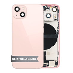 Back Housing Frame with Charging Port Flex & Small Parts for iPhone 13 Mini (PINK) (International) (OEM Pull A Grade)