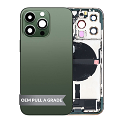 Back Housing Frame with Charging Port Flex & Small Parts for iPhone 13 Pro (GREEN) (International) (OEM Pull A Grade)