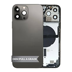 Back Housing Frame (GRAPHITE) (US Version) (OEM Pull A Grade) with Small Components Pre-Installed for iPhone 13 Pro Max