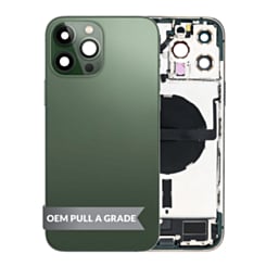 Back Housing Frame with Charging Port Flex & Small Parts for iPhone 13 Pro Max (GREEN) (International) (OEM Pull A Grade)