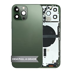 Purchase the Housing Frame GREEN International OEM Pull A Grade Small Parts Pre-Installed for iPhone 13 Pro Max.
