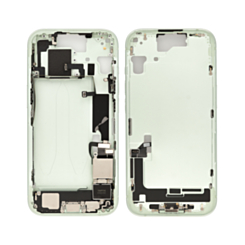 Back Housing Frame with Charging Port Flex & Small Parts for iPhone 15 (GREEN) (OEM Pull A Grade)