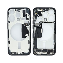 Back Housing Frame with Charging Port Flex & Small Parts for iPhone 15 Pro (BLUE TITANIUM) (International) (OEM Pull A Grade)