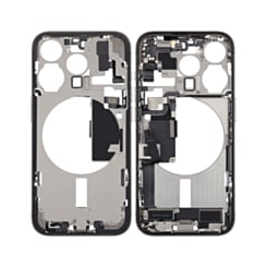 Back Housing Frame with Charging Port Flex & Small Parts for iPhone 15 Pro (NATURAL TITANIUM) (International) (OEM Pull A Grade)