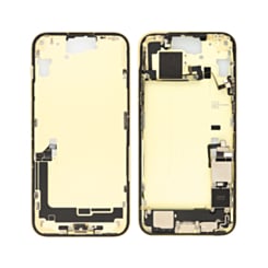 Back Housing Frame with Charging Port Flex & Small Parts for iPhone 15 Plus (YELLOW) (OEM Pull A Grade)