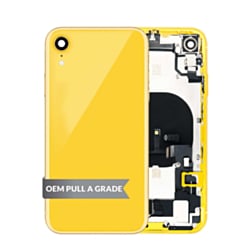 Back Housing Frame with Charging Port Flex & Small Parts for iPhone XR (YELLOW)(OEM Pull A Grade)