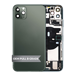 Back Housing Frame with Charging Port Flex & Small Parts for iPhone 11 Pro Max (MIDNIGHT GREEN) (OEM Pull B Grade)