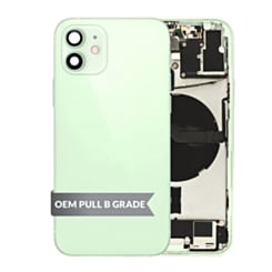 Back Housing Frame with Charging Port Flex & Small Parts for iPhone 12 (GREEN) (OEM Pull B Grade)
