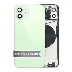 Back Housing Frame with Small Components Pre-Installed for iPhone 12 (GREEN) (International) (OEM Pull B Grade)