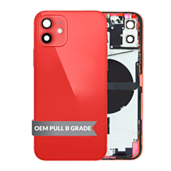 Back Housing Frame with Small Components Pre-Installed for iPhone 12 (International) (RED) (OEM Pull B Grade)
