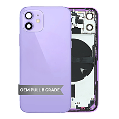 Order the Housing Frame with Small Parts Pre-Installed for iPhone 12 Mini in PURPLE, International variant, OEM Pull B Grade.
