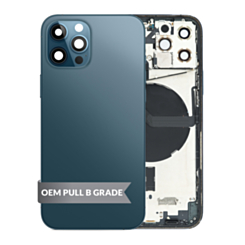 Back Housing Frame with Small Components Pre-Installed for iPhone 12 Pro (PACIFIC BLUE) (International) (OEM Pull B Grade)