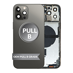 Grab the wholesale deals on the Back Housing Frame with Small Components Pre-Installed for iPhone 12 Pro Max GRAPHITE OEM Pull B Grade.







