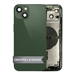 Back Housing Frame with Small Components Pre-Installed for iPhone 13 (GREEN) (US Version) (OEM Pull B Grade)