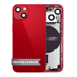 Buy the Housing Frame with Small Parts Pre-Installed for iPhone 13 Mini Red International OEM Pull B Grade.

