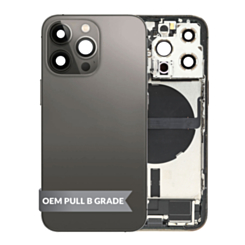 Back Housing Frame with Charging Port Flex & Small Parts for iPhone 13 Pro (GRAPHITE) (US Version) (OEM Pull B Grade)