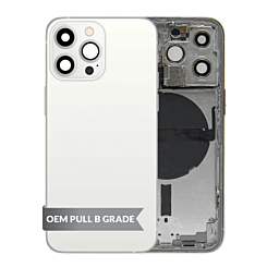 Back Housing Frame with Small Components Pre-Installed for iPhone 13 Pro (SILVER) (US Version) (OEM Pull B Grade)