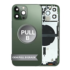Shop the Housing Frame GREEN International OEM Pull B Grade Small Parts Pre-Installed for iPhone 13 Pro Max.
