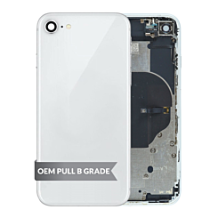 Back Housing Frame with Small Components Pre-Installed for iPhone 8 (SILVER) (OEM Pull B Grade)