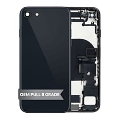 Back Housing Frame with Charging Port Flex & Small Parts for iPhone SE (2022) (MIDNIGHT) (OEM Pull B Grade)