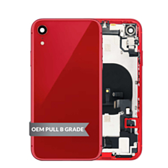 Back Housing Frame with Charging Port Flex & Small Parts for iPhone XR (RED) (OEM Pull B Grade)