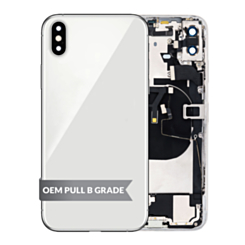 Back Housing Frame with Charging Port Flex & Small Parts for iPhone XS Max (SILVER) (OEM Pull B Grade)