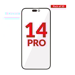 Front Glass with OCA (Pack of 10) for iPhone 14 Pro (Premium)