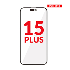 Front Glass with OCA (Pack of 10) for iPhone 15 Plus (Premium)