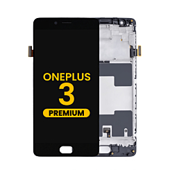 LCD Assembly with Frame for OnePlus 3 (A3000 / A3003) (BLACK) (Premium)