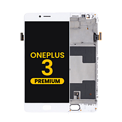 LCD Assembly with Frame for OnePlus 3 (A3000 / A3003) (WHITE) (Premium)