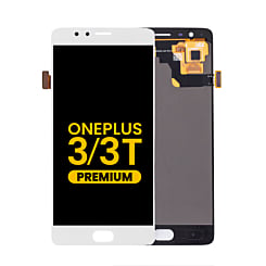 LCD Assembly without Frame for OnePlus 3 (A3000 / A3003) / 3T (WHITE) (Premium)