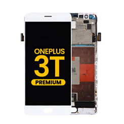 LCD Assembly with Frame for OnePlus 3T (A3010) (WHITE) (Premium)