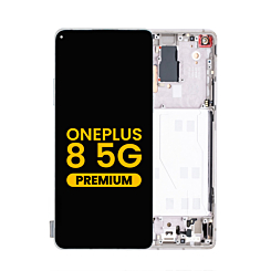 OLED Assembly with Frame for OnePlus 8 5G (POLAR SILVER) (Premium)